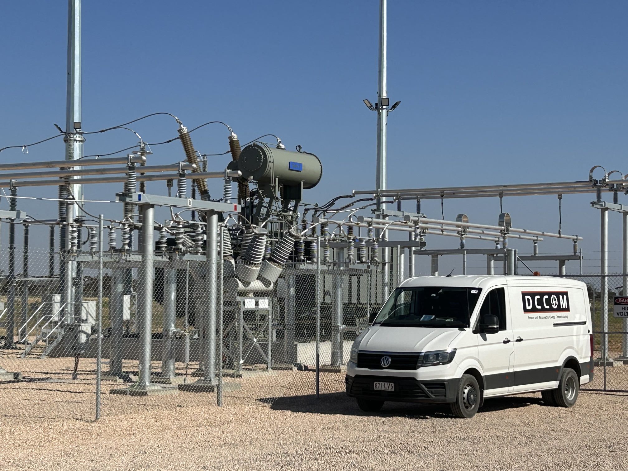 DCCOM field vehicle at high-voltage substation